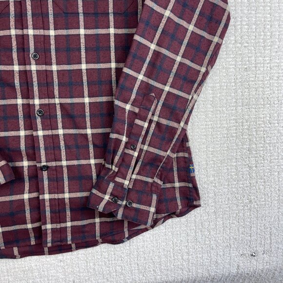 Fjallraven Men's Casual Button Down Shirt - Red and Blue Plaid - Picture 5 of 16